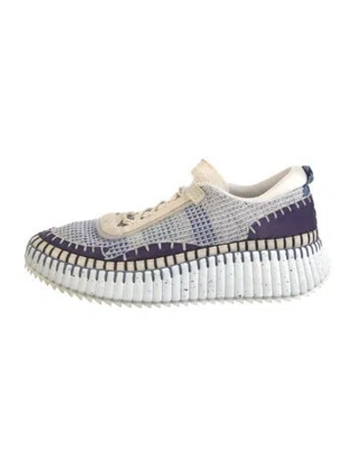Pre-owned Chloé Printed Sneakers In Neutral