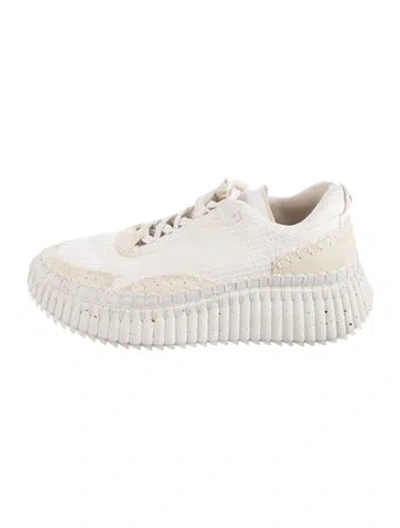 Pre-owned Chloé Printed Sneakers In White