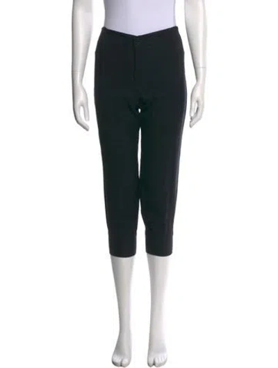 Pre-owned Chloé Printed Straight Leg Pants In Black