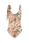 Chloé Chloe Floral-print Stretch-polyamide Swimsuit In Multi