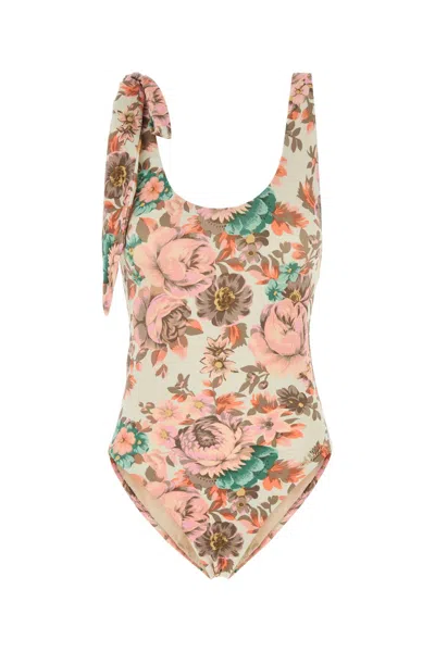 CHLOÉ PRINTED STRETCH NYLON SWIMSUIT