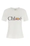 Chloé Baby Fit T-shirt In Cotton Jersey With Passion Fruit Print In White