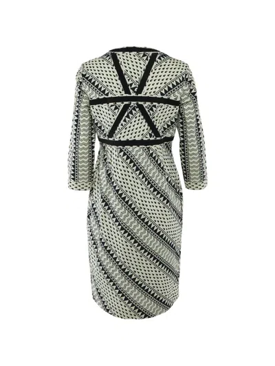 Pre-owned Chloé Printed Tie-detail Midi Dress In Neutral