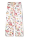 Chloé Floral Trousers In White