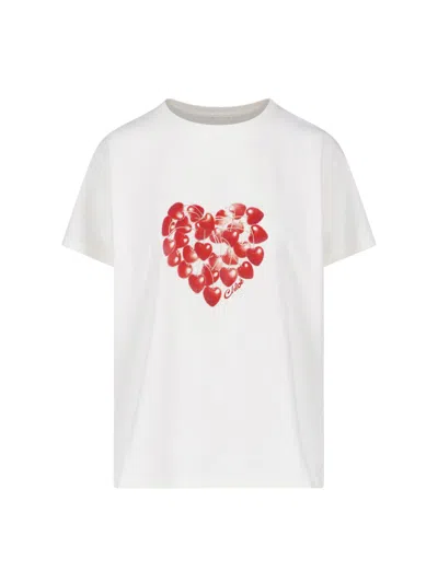 Chloé Printed T-shirt In White