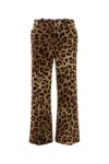 Chloé Leopard Print Crop Pants In Wornbrown
