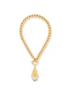 Chloé Prism Necklace With Chain Frame And Pendant Detail In Gold
