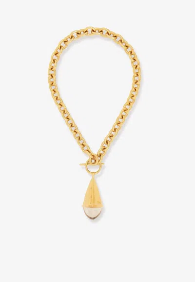 Chloé Prism Chain Necklace In Gold