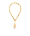 Chloé Prism Necklace With Chain Frame And Pendant Detail In Gold