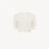 Chloé Cardigan Manches Bouffantes En Maille De Laine Et Cachemire In White
