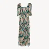 Chloé Chloe Floral-printed Silk-georgette Maxi Dress In Blue