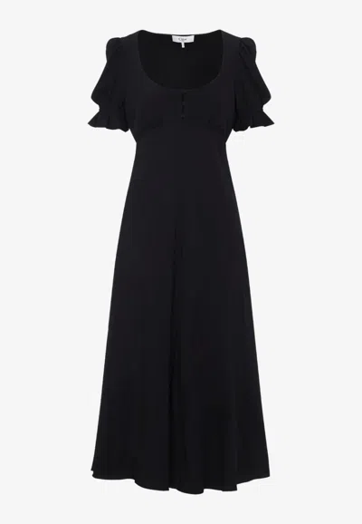 Chloé Puff-sleeved Maxi Dress In Black