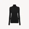 Chloé Pull Col Roulé Ajusté En Maille De Laine Femme Noir Taille L 100% Laine In Black