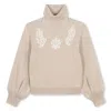 Chloé Roll-neck Knitted Jumper In Beige