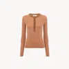 Chloé Pull Henley En Maille De Laine Extrafine In Multi