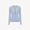 Chloé Round-collar And Long-sleeved Sweater In Blue