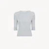 Chloé Knitted Linen Top In Blue