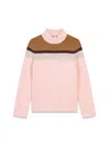 Chloé Roll-neck Knitted Jumper In Pink