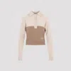 Chloé Two-tone Wool And Cashmere Cable-knit Sweater Women In Pink