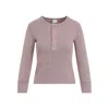 Chloé Knit Pullover Long Sleeves Crew Neck Ribbed In Purple