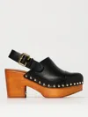 Chloé Chloe Jeannette Leather Wedge Clog In Black