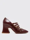 Chloé Women Burnt Purple Shiny Calf Leather Janis Pumps In Purple