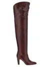 Chloé Eve Over The Knee Leather Boots In Purple
