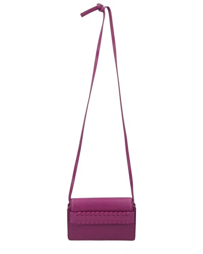 CHLOÉ CHLOÉ PURPLE LEATHER SHOULDER BAG WITH BRAIDED DETAIL