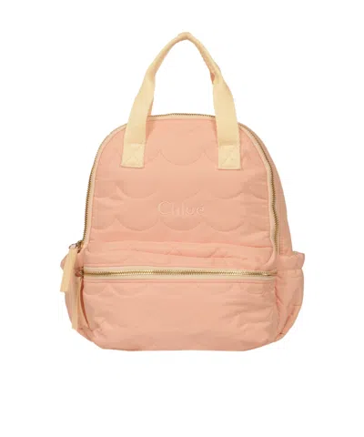 Chloé Quilted Backpack In Nude