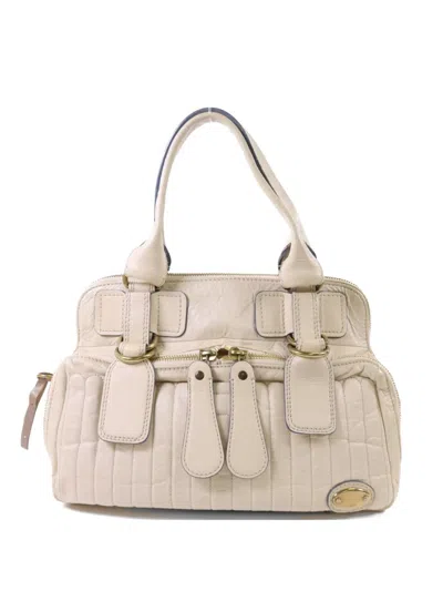 Pre-owned Chloé Quilted Leather Handbag In Neutral