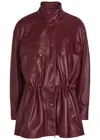 Chloé Chloe Quilted Leather Jacket In Burgundy