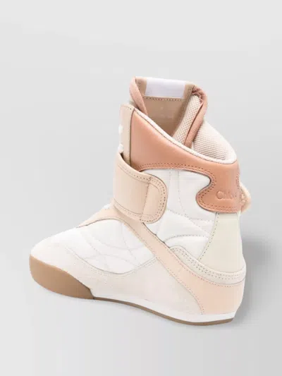 Chloé Quilted Leather Round Toe Sneakers