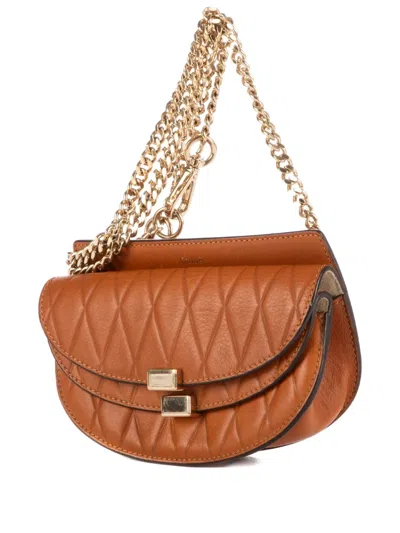 Pre-owned Chloé Quilted Shoulder Bag In Brown