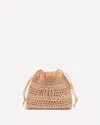 Chloé Raffia Drawstring Shoulder Bag In Neutral