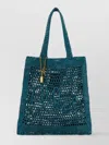 Chloé Cerulean Blue Raffia Estate Banana Shopping Bag