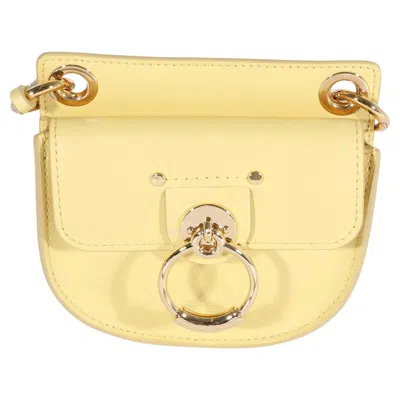 Pre-owned Chloé Chloe Raffia Green Leather The Mini Flat Pouch