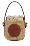 Chloé Horse Medallion Paper Bucket Bag In Brown