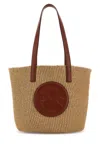 Chloé Chloe Women Raffia Large Horse Medal Bucket Bag In Brown