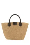Chloé Raffia Large Palma  X Eres Shopping Bag In Beige