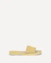 Chloé Embroidered Striped Cord Slides In Yellow