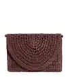 Chloé Raffia Summer Banana Shoulder Bag In Brown