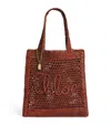 Chloé Raffia Summer Banana Tote Bag In Brown