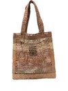 Chloé Chloe Embroidered Raffia Small Summer Banana Shopping Bag