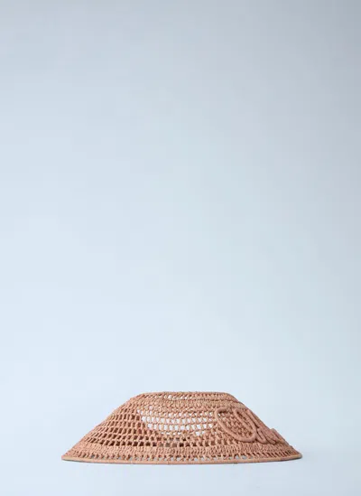 Chloé Raffia Visor Hat In Red
