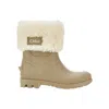 Chloé Rain Boots With Faux Shearling Cuff Kids In Black