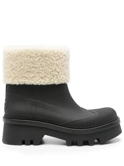 Pre-owned Chloé Raina Ankle Boots In Black