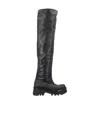 Chloé Leather Knee-high Boots With Tank Sole In Black
