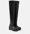 Chloé Leather Knee-high Boots With Tank Sole In Black