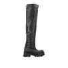 Chloé Leather Knee-high Boots With Tank Sole In Black
