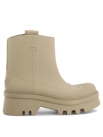 Chloé Raina Rain Boots In Neutral